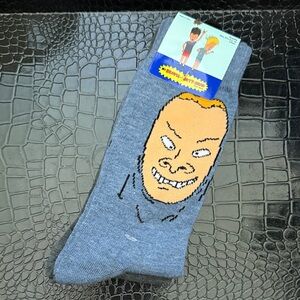 Beavis and Butt-Head Men's Crew Socks Size 6.5-12 Novelty Socks - Pack 2 Pairs